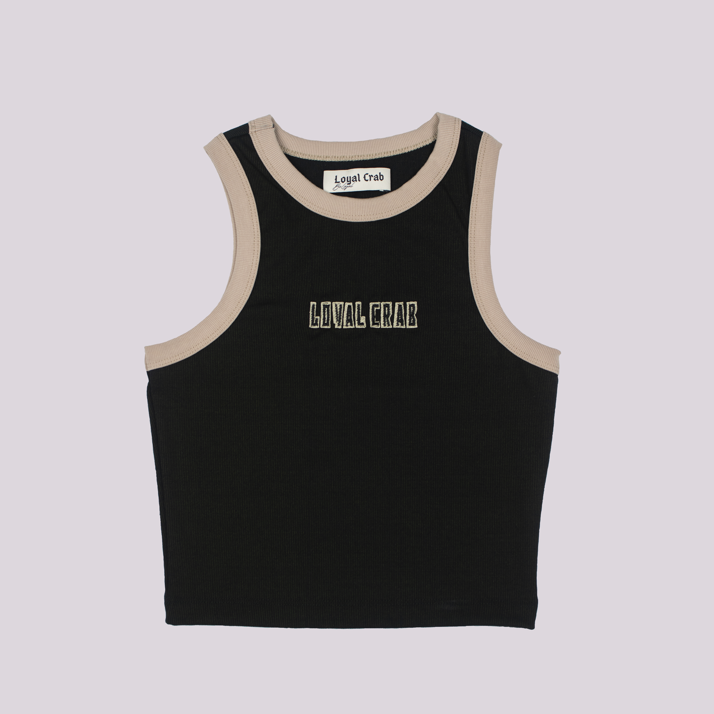 Odette Rib sleeveless top - Negra