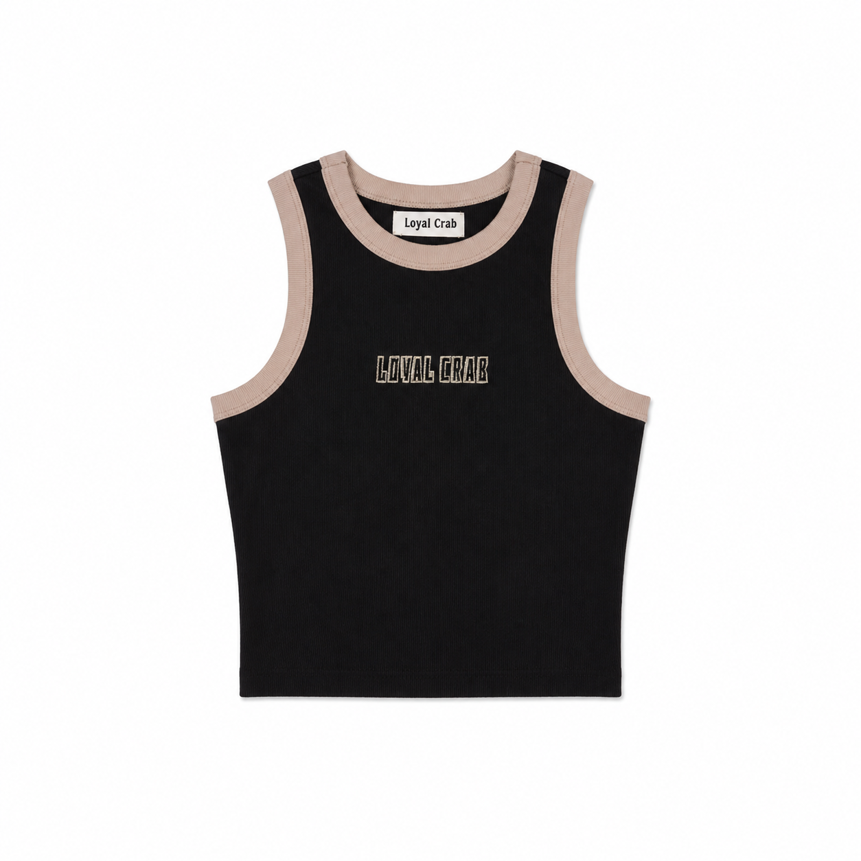 Odette Rib sleeveless top - Negra