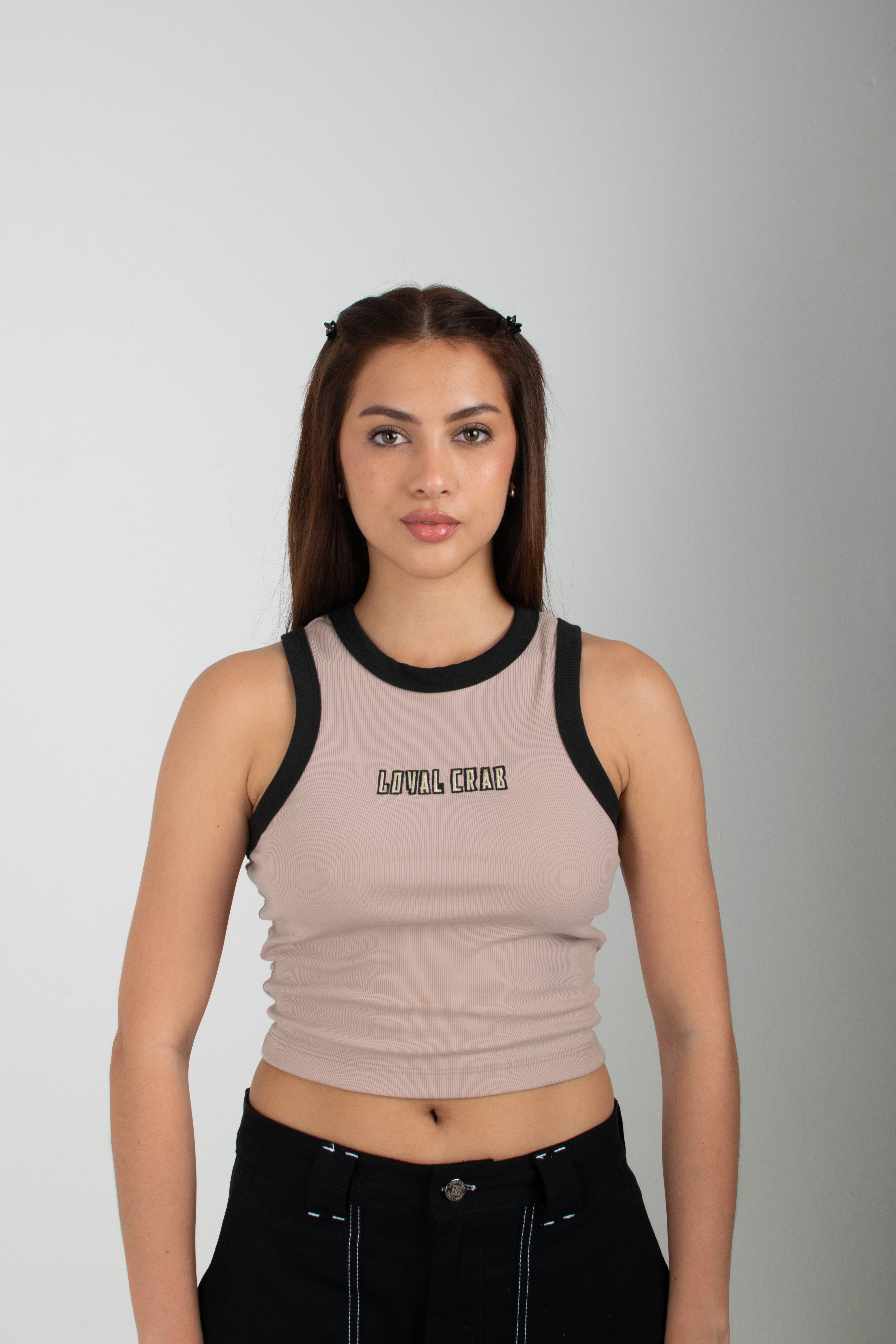 Odette Rib sleeveless top - Caqui