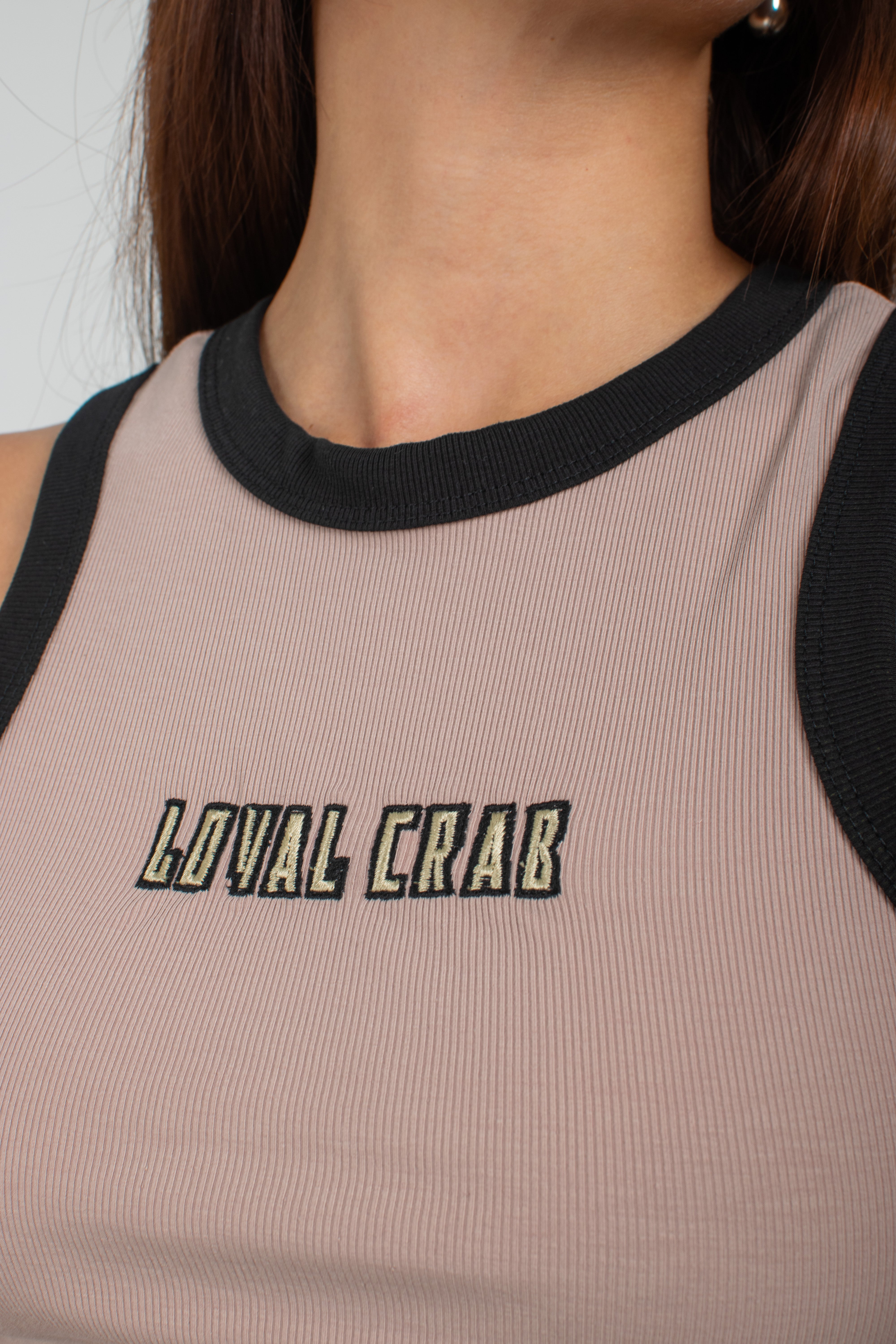 Odette Rib sleeveless top - Caqui