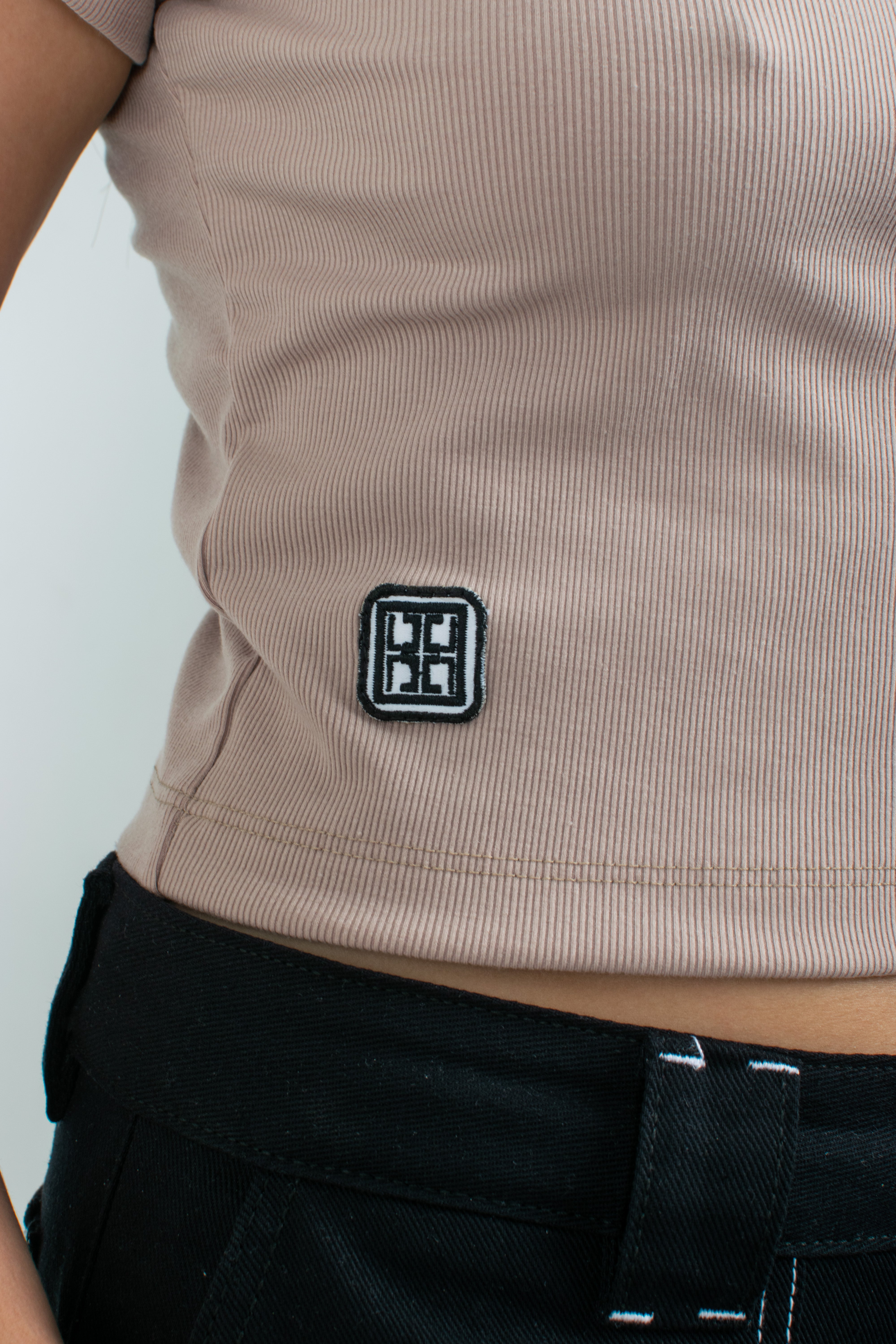 Darama Rib Crop Top - Caqui