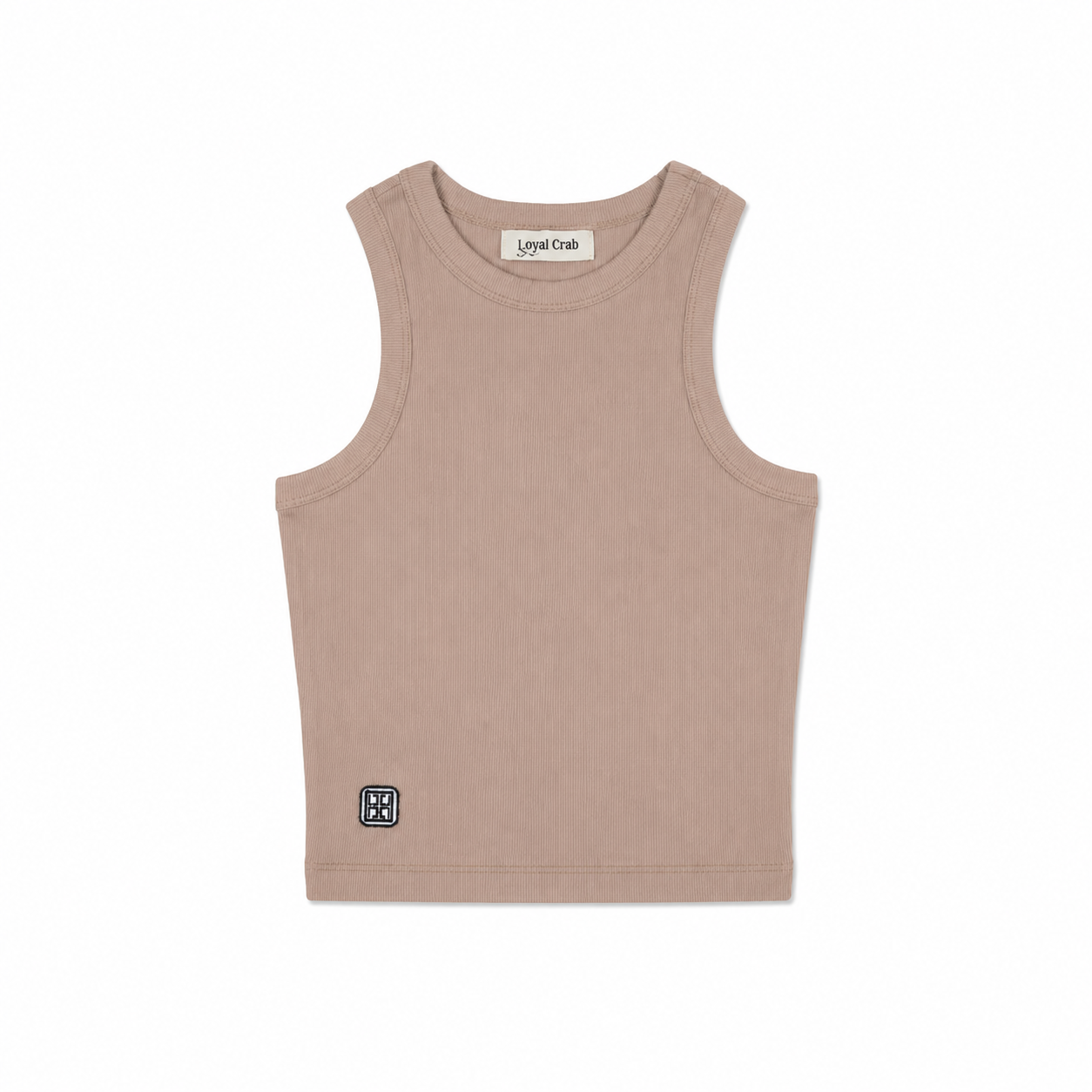 Rib sleeveless top - Caqui